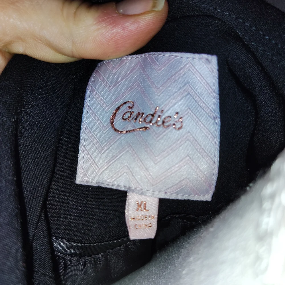 Candie's Black Open-Front‎ Women's Blazer